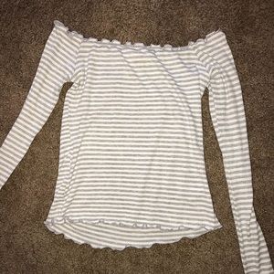 LA Hearts // Off the Shoulder Striped Top